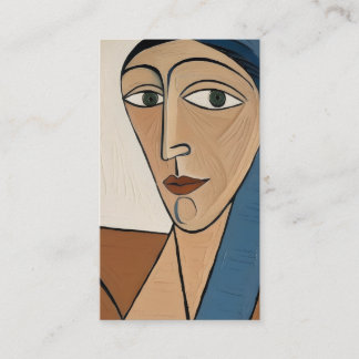 Portrait Cubiste Moderne - Femme Élégante  Visitenkarte