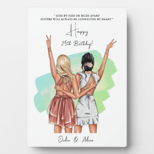 Portrait Custom Birthday Friends - Greenleaf Fotoplatte