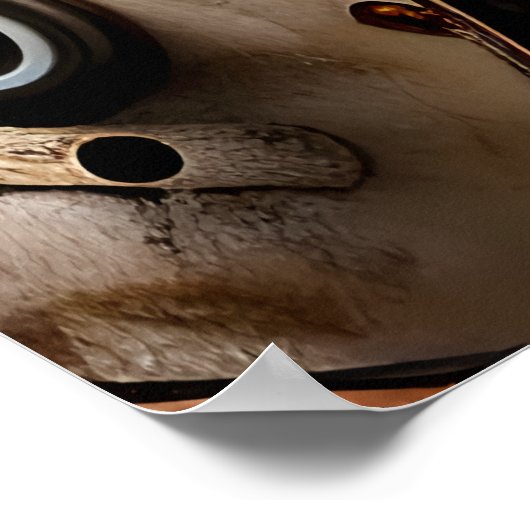 Portrait Cyberpunk skeleton | AI Art Poster (Ecke)