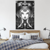 Portrait Cyiria Mitternacht Bright Canvas Print Leinwanddruck (Insitu (Schlafzimmer))
