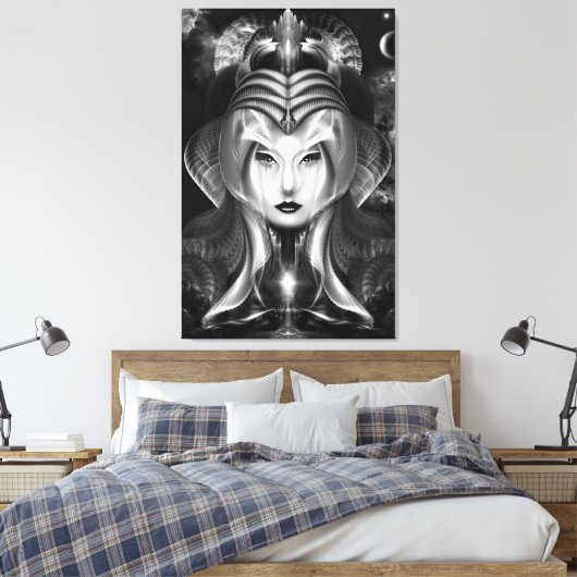 Portrait Cyiria Mitternacht Bright Canvas Print Leinwanddruck (Insitu (Schlafzimmer))