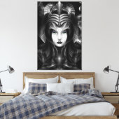 Portrait Cyiria Mitternacht Canvas Print Leinwanddruck (Insitu (Schlafzimmer))