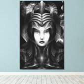 Portrait Cyiria Mitternacht Canvas Print Leinwanddruck (Insitu (Holzboden))