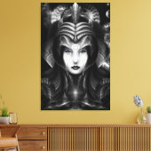 Portrait Cyiria Mitternacht Canvas Print Leinwanddruck (Insitu (Wohnzimmer))
