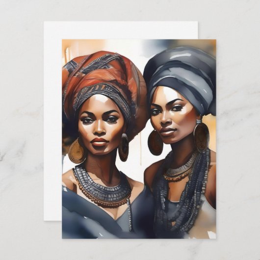 Portrait D Feiertagskarte (Vorne/Hinten)