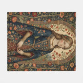 Portrait Dame im Renaissan Mittelalter Fleecedecke (Vorderseite (Horizontal))