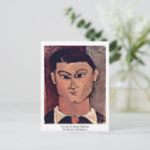 Portrait de Moise Kiesling von Amedeo Modigliani Postkarte (Stehend Vorderseite)