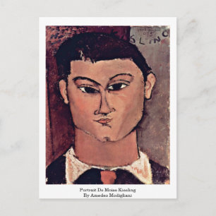 Portrait de Moise Kiesling von Amedeo Modigliani Postkarte