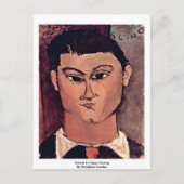 Portrait de Moise Kiesling von Modigliani Amedeo Postkarte (Vorderseite)