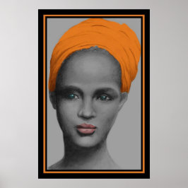 Portrait der Afrikanerin Poster