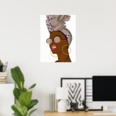 Portrait der Afrikanerin Poster (Heimbüro)