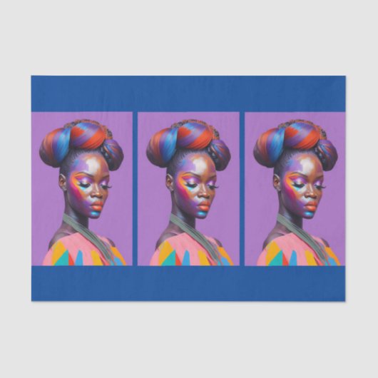 Portrait der Afrikanischen Schönheit 1 Seidenpapier (Vorderseite)