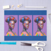 Portrait der Afrikanischen Schönheit 1 Seidenpapier (Handwerk)
