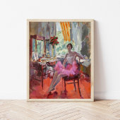 Portrait der Ballerina Vera Trefilova | Korovin Poster