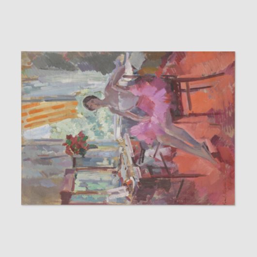 Portrait der Ballerina Vera Trefilova Seidenpapier (Vorderseite)