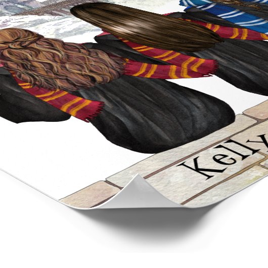 Portrait der benutzerdefinierten Wizard-BESTE FREU Poster (Ecke)