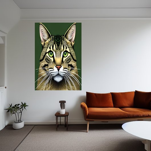Portrait der bezaubernden Katze | AI Art Poster
