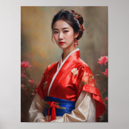 Portrait der Chinesischen Prinzessin Poster
