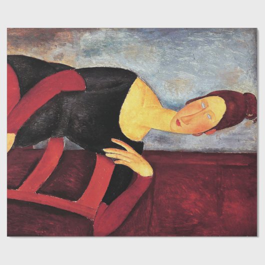 Portrait der Ehefrau des Künstlers, Modigliani Geschenkpapier (Flach)