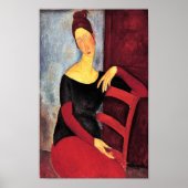 Portrait der Ehefrau des Künstlers, Modigliani Poster (Vorne)
