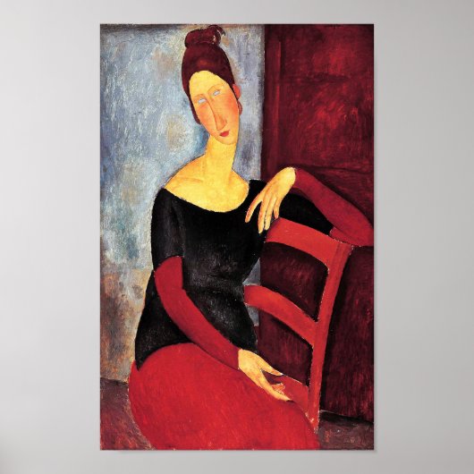 Portrait der Ehefrau des Künstlers, Modigliani Poster (Vorne)