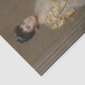 Portrait der Eleganten Frau mit Papillon Spaniel Seidenpapier (Ausschnitt)