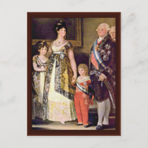 Portrait der Familie Charles IV. Detail Postkarte