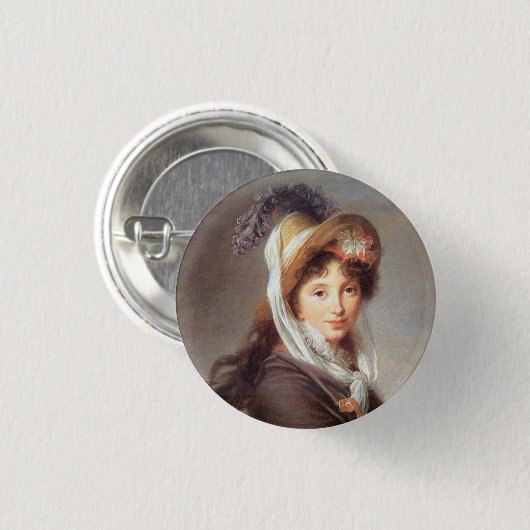 Portrait der französischen Dame Button (Vorne & Hinten)