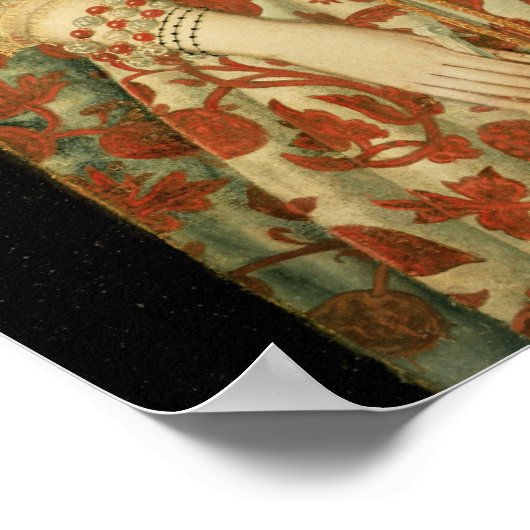 Portrait der Frau, 1619 Poster (Ecke)