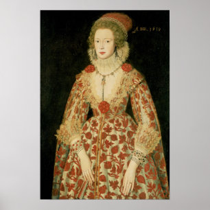 Portrait der Frau, 1619 Poster