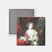 Portrait der Frau, 1677 Magnet (Vorderseite/Rückseite)