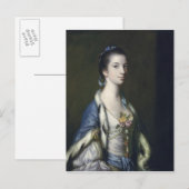 Portrait der Frau, 1758 Postkarte (Vorne/Hinten)