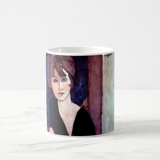 Portrait der Frau, Modigliani Kaffeetasse (Mittel)