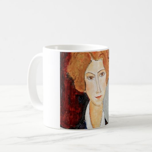Portrait der Frau, Modigliani Kaffeetasse (Vorderseite Links)