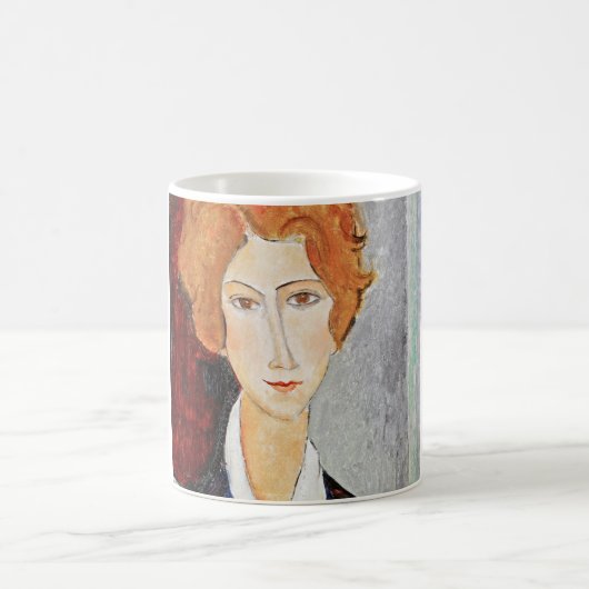 Portrait der Frau, Modigliani Kaffeetasse (Mittel)