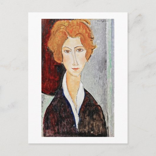 Portrait der Frau, Modigliani Postkarte (Vorderseite)