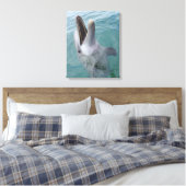 Portrait der Gemeinen Bottlenose-Dolphin, Karibik Leinwanddruck (Insitu (Schlafzimmer))