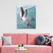 Portrait der Gemeinen Bottlenose-Dolphin, Karibik Leinwanddruck (Insitu (Wohnzimmer))