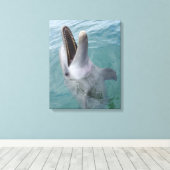Portrait der Gemeinen Bottlenose-Dolphin, Karibik Leinwanddruck (Insitu (Holzboden))
