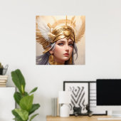 Portrait der Göttin Athena Poster (Heimbüro)