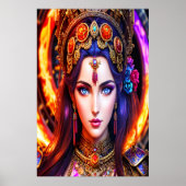 Portrait der griechischen Göttin Persephone | Art Poster (Vorne)