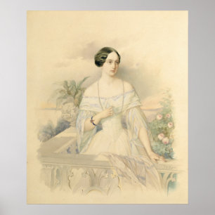 Portrait der Großherzogin Olga Nikolaevna, 1846 Poster