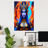 Portrait der hinduistischen Göttin Kali | AI Art P Poster (Heimbüro)