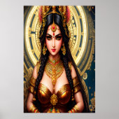 Portrait der hinduistischen Göttin Lakshmi | Art d Poster (Vorne)