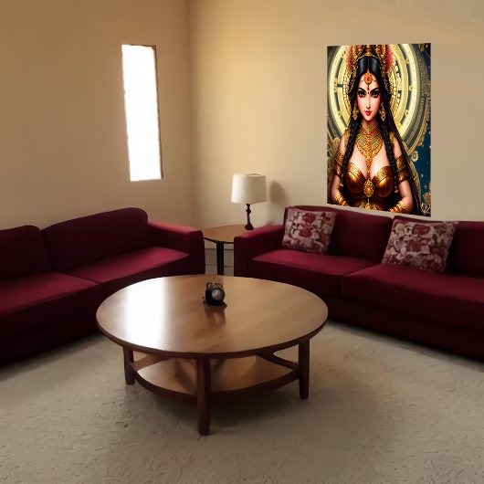 Portrait der hinduistischen Göttin Lakshmi | Art d Poster