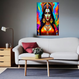 Portrait der hinduistischen Göttin Mariamman | Art Poster