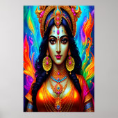 Portrait der hinduistischen Göttin Mariamman | Art Poster (Vorne)