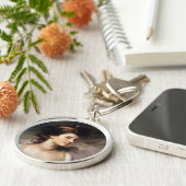 Portrait der hübschen französischen Dame Schlüsselanhänger (Seite)