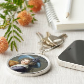 Portrait der hübschen französischen Dame Schlüsselanhänger (Seite)