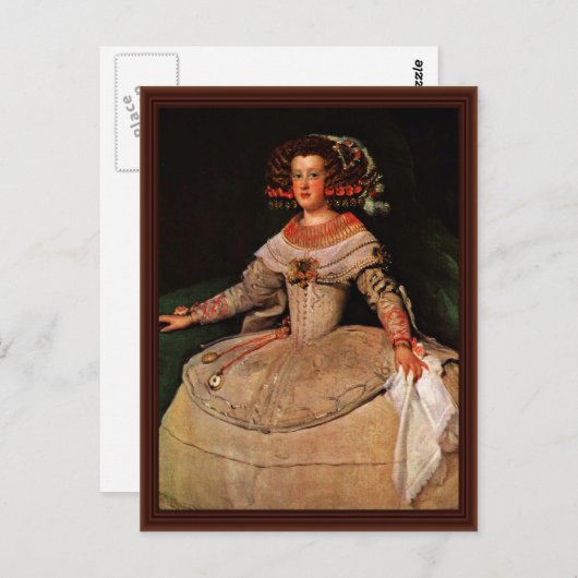 Portrait der Infanta Maria Teresa Postkarte (Vorne/Hinten)